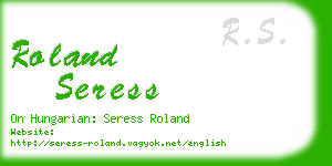 roland seress business card